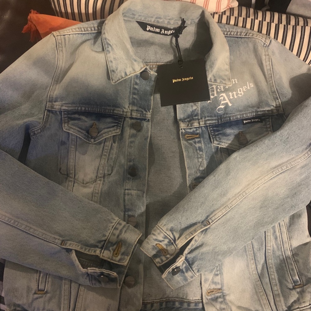 Palm Angels Sacred Heart Denim Jacket Size S